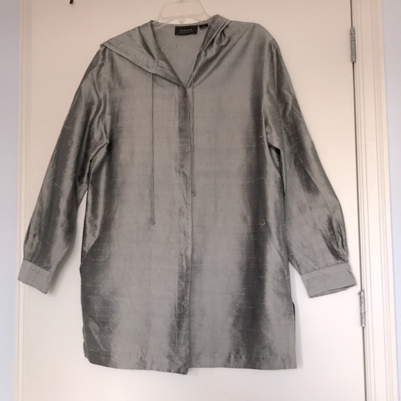 Dana Buchman grey silk jacket - Picture 1 of 15
